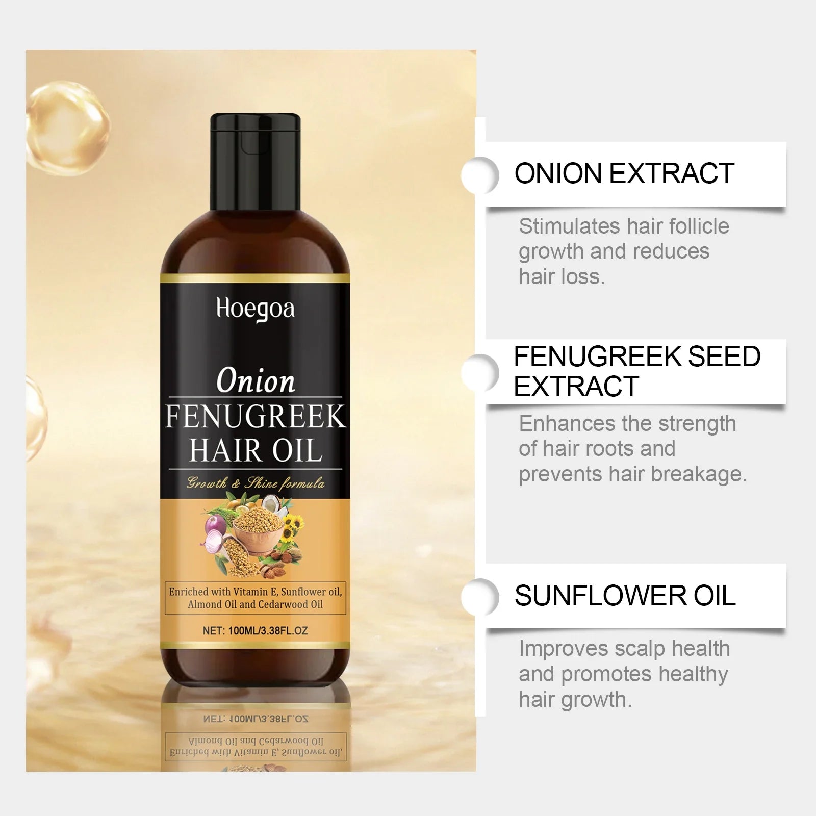 Hair Growth Onion Essential Oil Spray