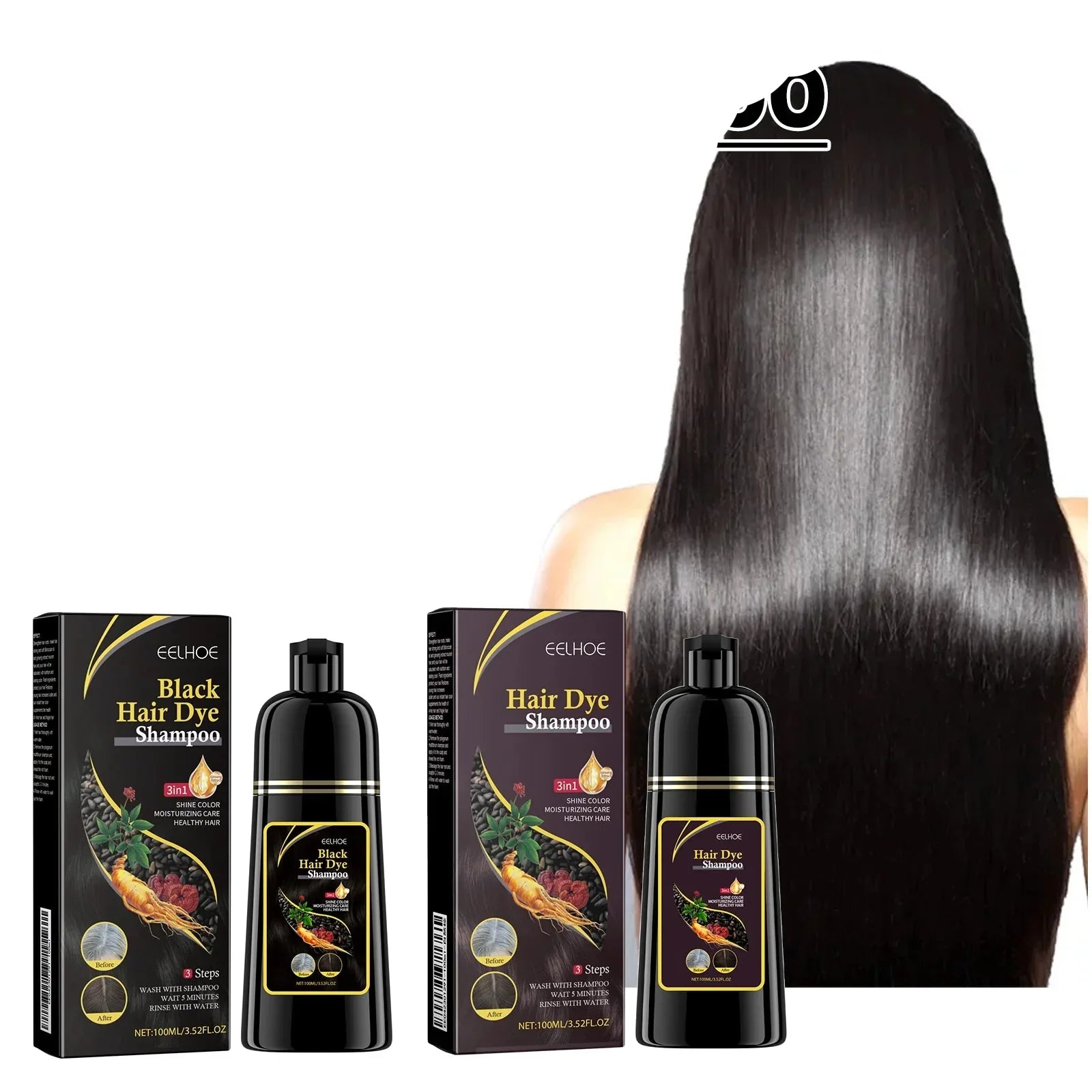 Natural Plant Hair Dye Shampoo