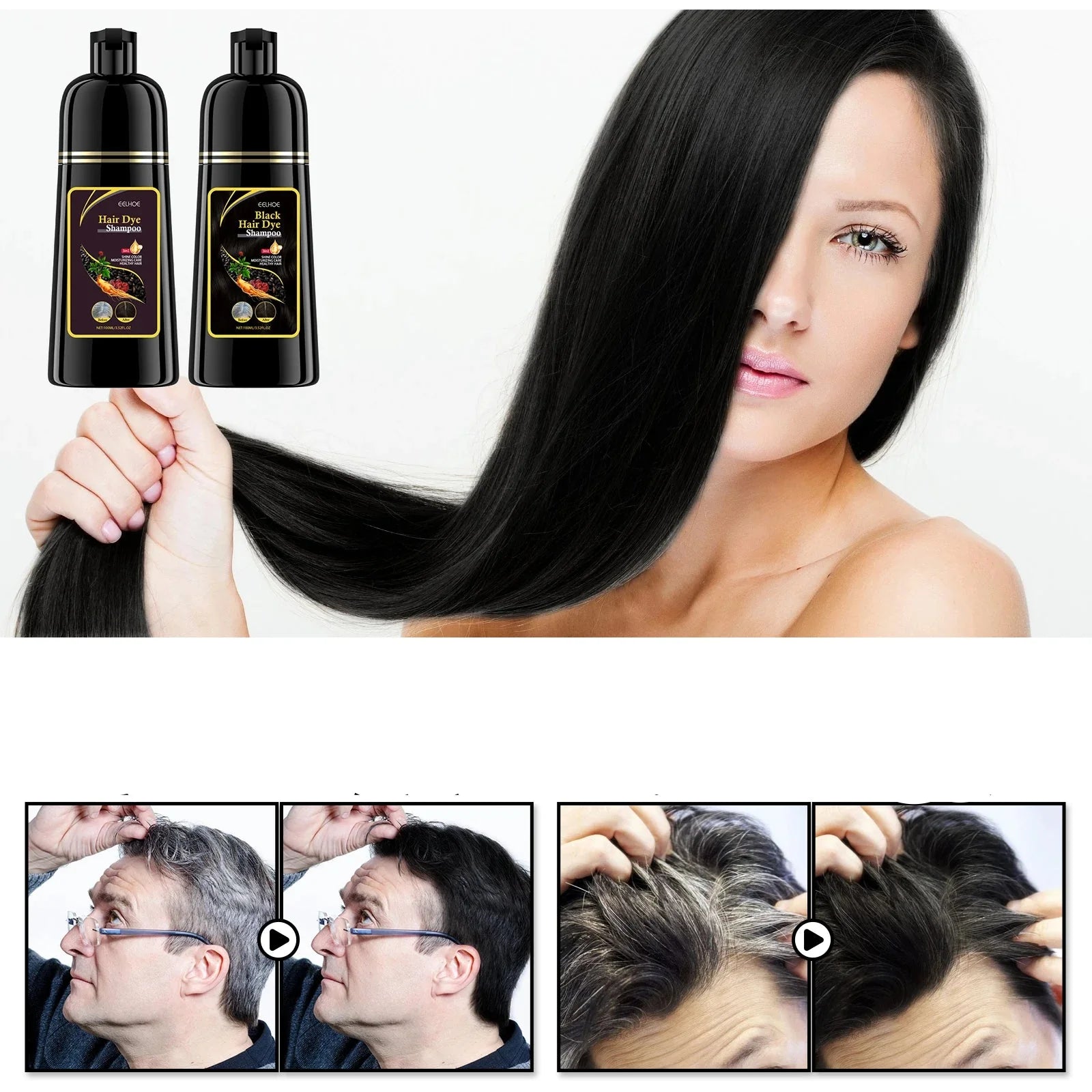 Natural Plant Hair Dye Shampoo